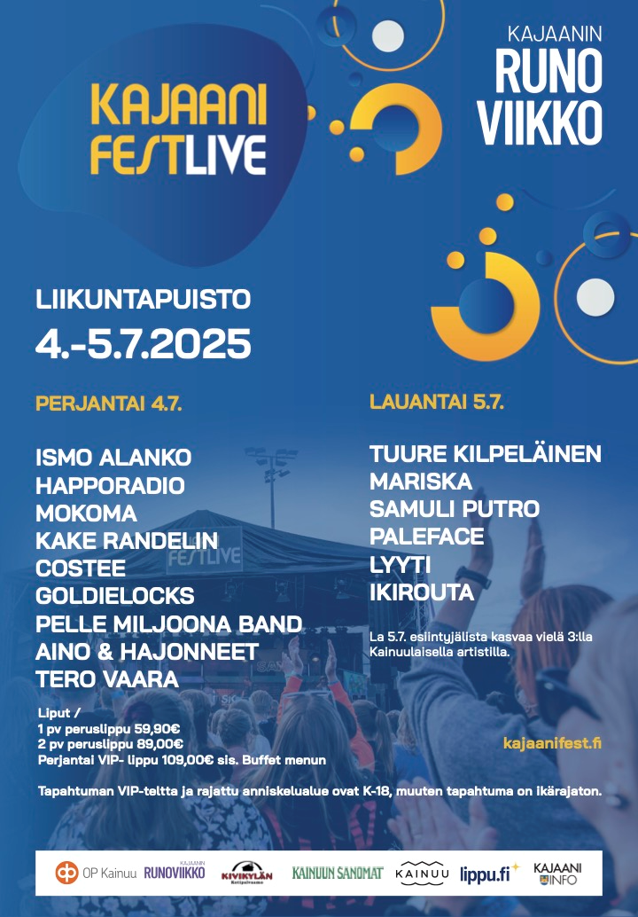 Kajaani Fest Live 2025 juliste